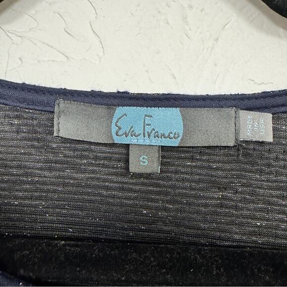 Eva Franco Blue Floral Brocade Peplum Top Women’s S Anthro Y2K Preppy Twee - Picture 5 of 9